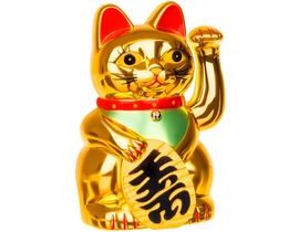 Čínská kočka - zlatá
