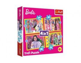 Puzzle 4v1 Šťastný svět Barbie 28,5x20,5cm v krabici 28x28x6cm