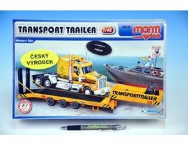 Stavebnice Monti 46 Transport Trailer Western Star 1:48 v krabici 32x20,5x7,5cm