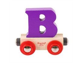 Bigjigs Rail vagónek dřevěné vláčkodráhy - Písmeno B