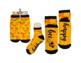 Ponožky, s ABS podrážkou, Bee Happy, univerzální velikost, 60% bavlna, 23% polyamid, 16% polyester, 1% elastan, s hlavičkovou kartou (v polybagu)