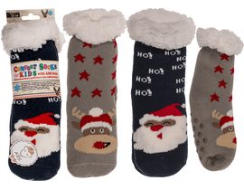 Dětské pohodlné ponožky, sob & Santa Claus 