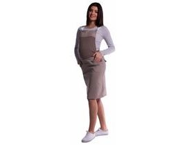 Be MaaMaa Těhotenské šaty/sukně s láclem - cappucino - XXL