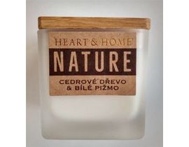 Svíčka malá NATURE Cedrové dřevo & bílé pižmo