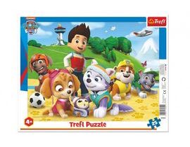 Puzzle doskové Paw Patrol / Tlapková patrola na stope 37x29cm 25 dielikov vo fólii 16ks v boxe Cena za 1ks