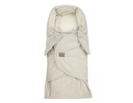 Zavinovací deka s kapucí Little Elite, 100 x 115 cm, Andělská křídla - šedá