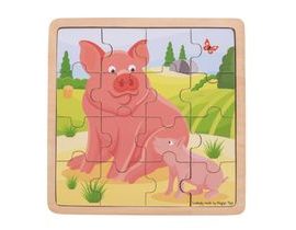 Bigjigs Toys puzzle - Prasiatko s prasiatkom