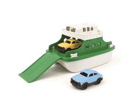 Green Toys Trajekt s autami zeleno - biely