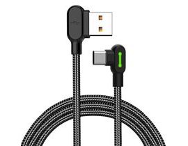 Kabel USB-C Mcdodo CA-5280 LED, 1,8 m (černý)