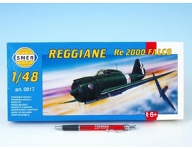 Model Reggiane RE 2000 Falco 1:48 16,1x22cm v krabici 31x13,5x3,5cm Cena za 1ks