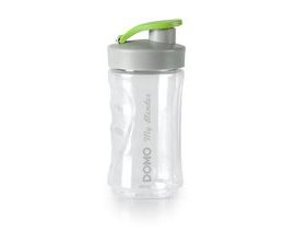 Malá fľaša smoothie mixérov DOMO - transparentné s logom, 300 ml