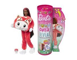 BRB CUTIE REVEAL BARBIE V KOSTÝMU - KOTĚ V ČERVENÉM KOSTÝMU PANDY