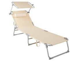 Tectake 403413 Beach Lounger 4 Poloha s vankúšom