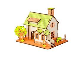 Woodcraft Dřevěné 3D puzzle Zelený dům