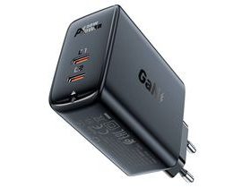 Nástěnná nabíječka Acefast A29 PD50W GAN 2x USB-C 50W (černá)