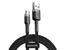 Kabel Baseus Cafule Micro USB 2,4A 0,5m (šedo-černý)