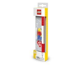 Lego gélové pero s minifigur, červená - 1 ks