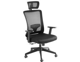 tectake 405324 ergonomická kancelářská židle phoibe s nastavitelnou opěrkou hlavy - černá černá Polyamid