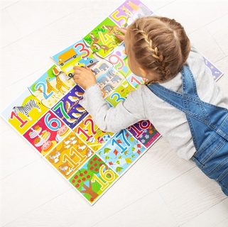 Bigjigs Toys Podlahové puzzle počítanie 48dílků