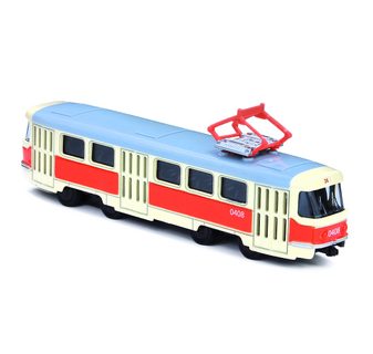 Kovová česká retro tramvaj 16 cm