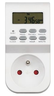 Elektronické spínací hodiny / timer/ zásuvka - týdenní, odporová/indukční zátěž, typ HDT-07M