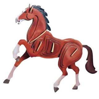 Woodcraft Drevené 3D puzzle kôň