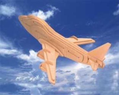 Woodcraft Drevené 3D puzzle boeing