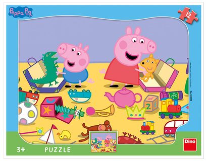 PEPPA PIG SI HRAJE 12 deskové tvary Puzzle