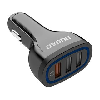 Nabíječka do auta Dudao R7S 3x USB, QC 3.0, 18W (černá)