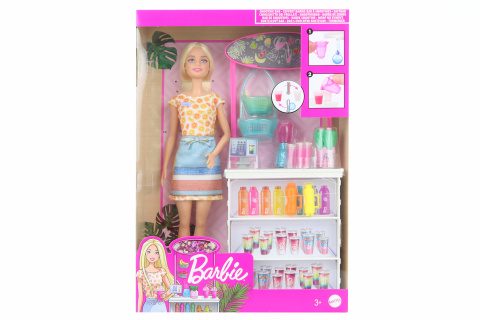 Barbie smoothie stojan s bábikou grn75