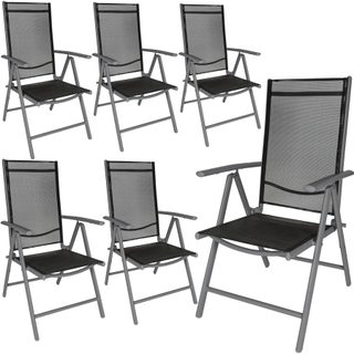 Tectake 404364 6 záhradné stoličky hliník