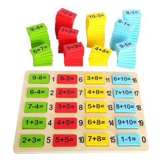 Small Foot Drevená farebná matematická tabuľka súčty