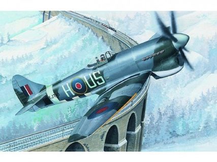 Model Hawker Tempest Mk.V 14,2x17,3cm v krabici 25x14,5x4,5cm Cena za 1ks