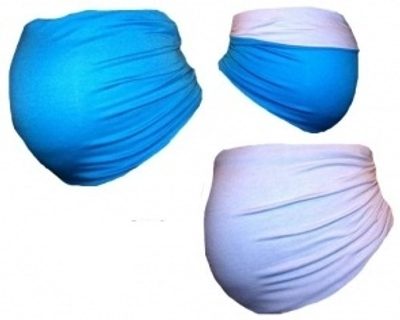 Be MaaMaa Těhotenský pás DUO - modrá s bílou, vel. XL
