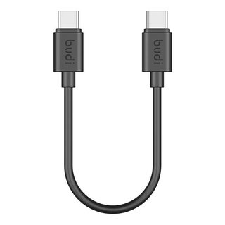 USB kabel Budi 65W 25cm (černý)