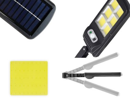 Solární lampa 96 LED se solárním panelem a senzorem pohybu (Verk)