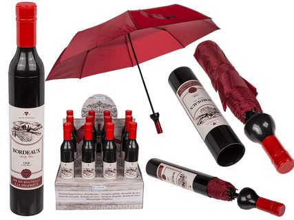 Vreckový dáždnik, fľaša na víno