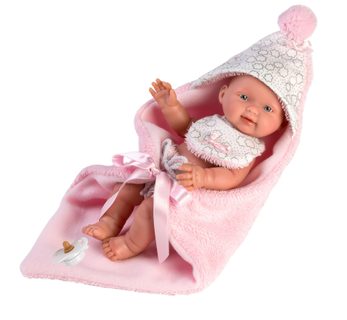 Llorens 26308 NEW BORN HOLČIČKA - realistická panenka miminko s celovinylovým tělem - 26 cm