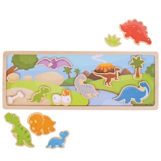 Bigjigs Toys magnetické puzzle dinosaury