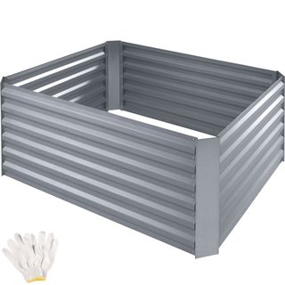 Tectake 403446 Vyvýšená Salvia 600L Galvanizovaná 120x90x57cm - strieborná strieborná oceľ