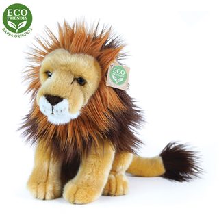Plush lev sedí 25 cm ekologický