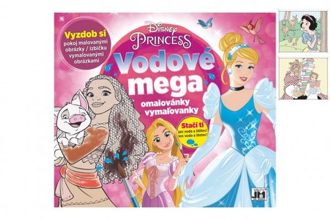 Vodové mega omalovánky Maluj vodou! Disney Princezny 33x29cm