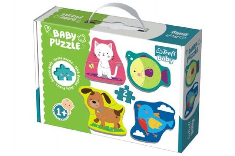 Puzzle baby Zvieratká 2ks v krabici 27x19x6cm 1+ Cena za 1ks