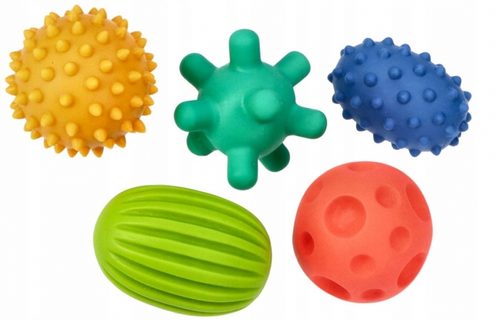 Edukační, senzorické pastelové míčky/ježečci Hencz Toys, 5ks v krabičce