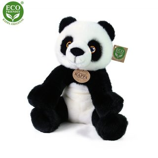 Plush Panda sedí 30 cm ekologický