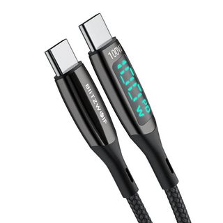 Kabel USB-C k USB-C Blitzwolf BW-TC23, 100W 1,8 m (černý)