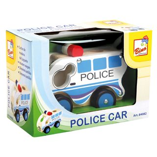 Drevené auto polícia