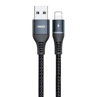 Kabel USB Lightning Remax Colorful Light, 2,4 A, 1 m (černý)