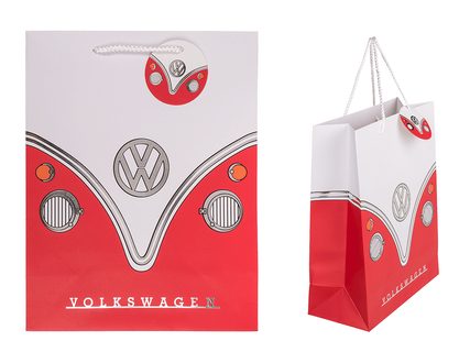 Darčeková taška, VW T1 Bus, červená,