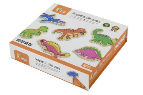 Drevené magnety 20 ks - dinosaury